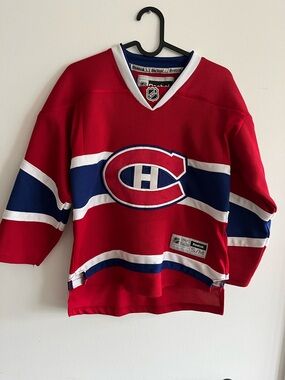 Kids Montreal Canadiens Reebok Red Hockey Jersey NHL Size Youth S/M